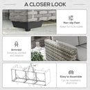 Patio Furniture, Manchester Creek Outdoor Patio Rattan Sofa - Grey & Grey - Seasonal Overstock