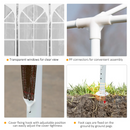 19' x 9.5' Portable Event Canopy Party Tent Outdoor Sun Shade with 4 Wall Panels - Brown