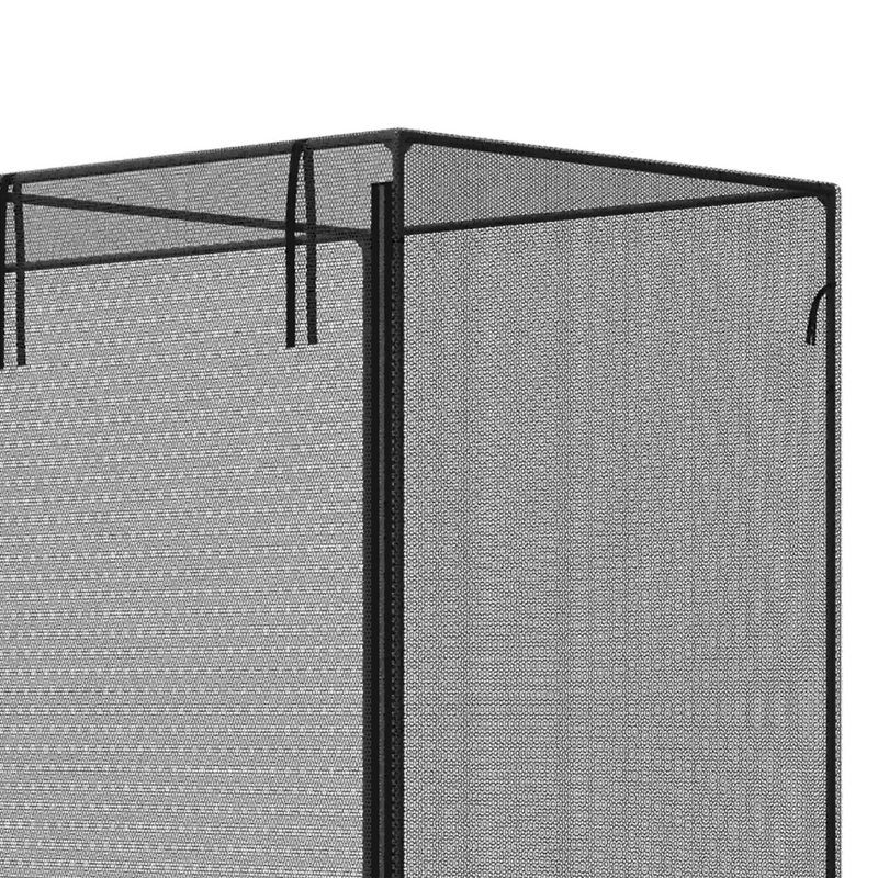 6.5' x 3.3' Mesh Garden Protection Cover with Zipper Door - Black