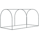 8' x 4' Mesh Garden Protection Crop Cage Cover with 2 Zipper Doors - Black