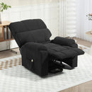Lift Chairs, Benson Springs Lift Assist Recliner Chair with Remote - Black Microfibre - Seasonal Overstock