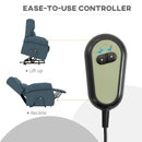 Lift Chairs, Sling River Wingback Lift Assist Recliner Chair with remote Control - Blue - Seasonal Overstock