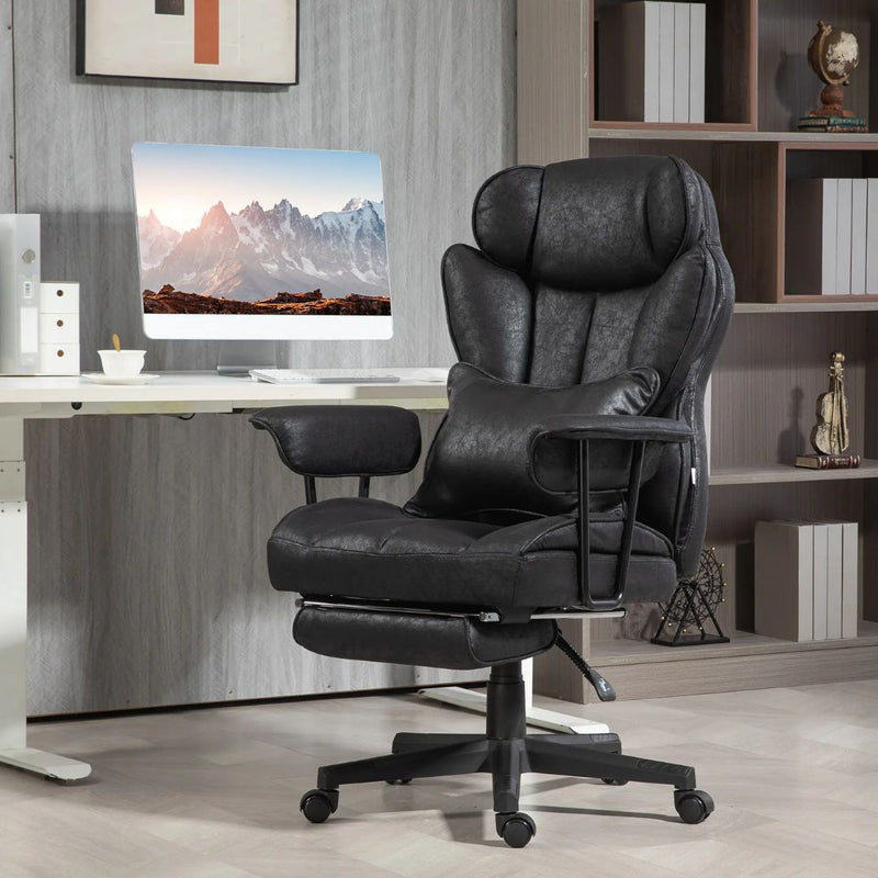 Office Chairs, The Beaumont XL Executive High Back Office Chair, Big and Tall Size up to 400 lbs - Black - Seasonal Overstock