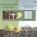 19' x 9.5' Portable Event Canopy Party Tent Outdoor Sun Shade with 4 Wall Panels - Brown