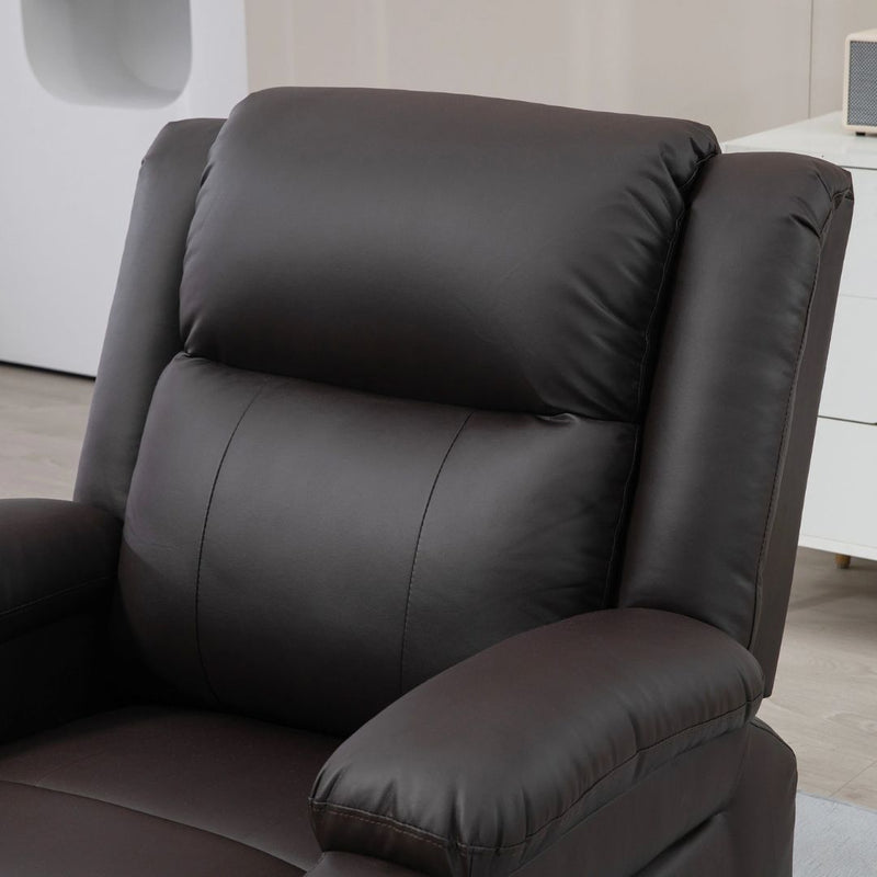 Luxharbor Lane Powered Lift Assist Recliner Chair with Remote Control - Brown Faux Leather