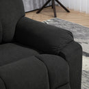Lift Chairs, Benson Springs Lift Assist Recliner Chair with Remote - Black Microfibre - Seasonal Overstock