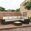 Patio Furniture, Chestnut Cove 6pc Modular Outdoor Patio Set Sectional Sofa - Grey - Seasonal Overstock