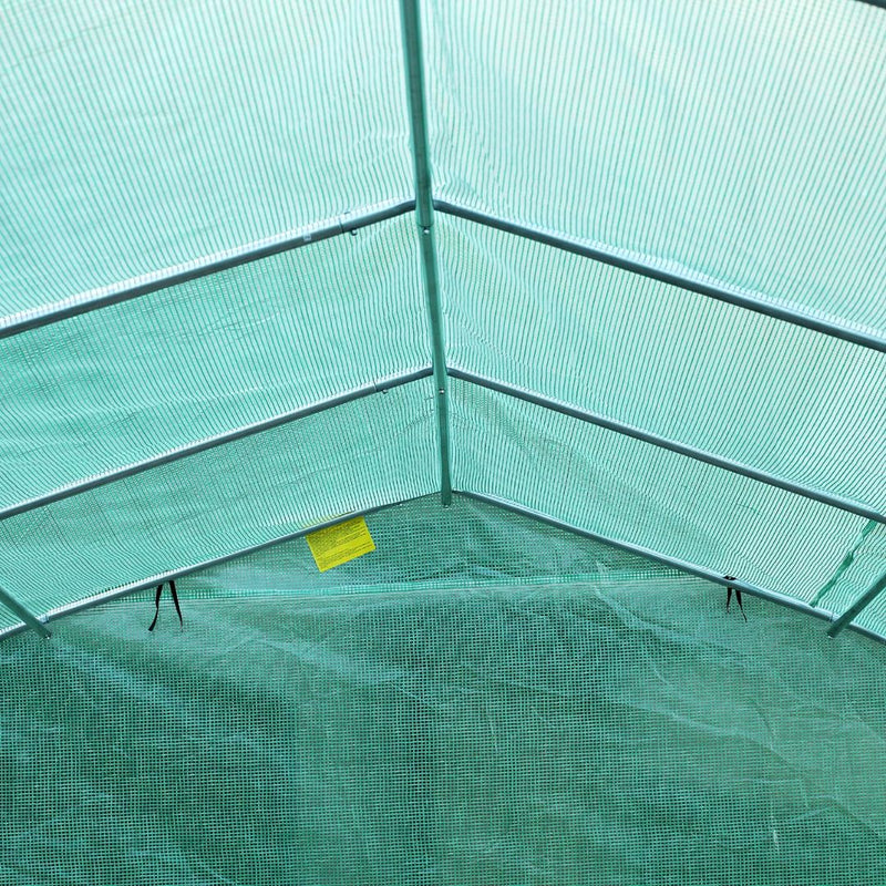 26' x 10' x 7' Extra Large Walk-In Portable Greenhouse with Peaked Roof - Green