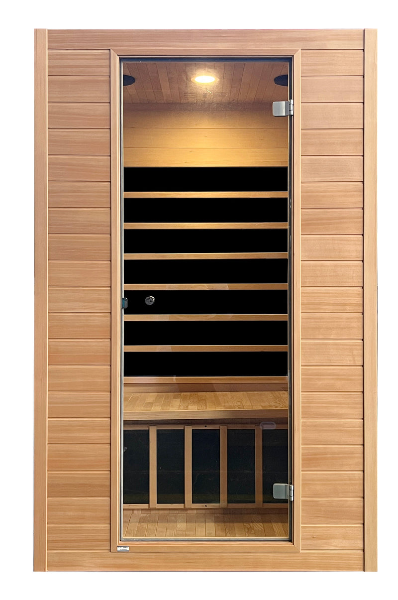 Blisspod, Vienna, Far Infrared Sauna Canadian Hemlock Very Low EMF Sauna, 4 Heaters – 2 Persons