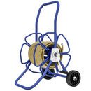Gardening Accessories, Garden Hose Reel Cart with Wheels and Manual Winding Crank - Blue - Seasonal Overstock