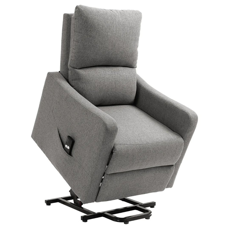 Fynn Grey Electric Powered Lift Assist Recliner Sleeper Chair