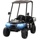 Ride-On Cars, 2-Seater 24V Electric Ride On UTV Car for Kids w/ Parental Remote and Sun Roof - Black - Seasonal Overstock