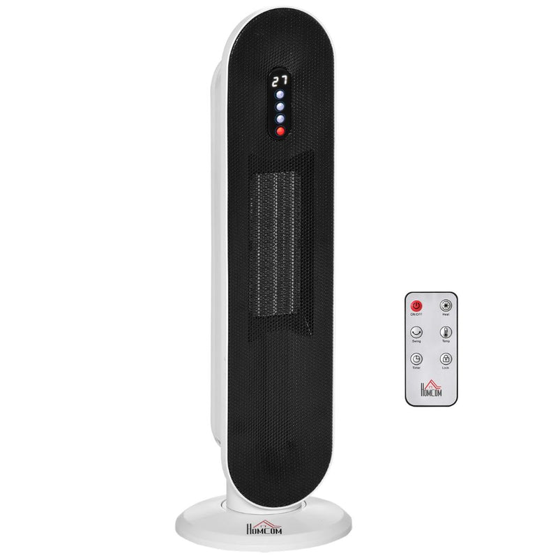 Oscillating Ceramic Space Heater Tower with Remote Control 24H Timer 1500W / 1000W