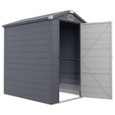 4.5' x 6' Resin Plastic Outdoor Storage Shed with Swing Door and Latch - Grey