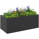 5' x 3' Raised Garden Planter Box Galvanized Steel - 24in Deep - Dark Grey