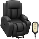 Lift Chairs, Darian Dark Grey Faux Leather Powered Lift Chair Recliner - Seasonal Overstock
