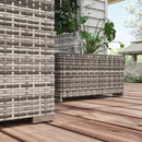 Manhattan Bay 4pc Outdoor Patio Corner Sectional Sofa with Table - Light Grey