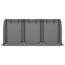 9' x 4' Mesh Garden Protection Crop Cage Cover with 3 Zipper Doors - Black