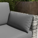 Patio Furniture, Manchester Creek Outdoor Patio Rattan Sofa - Grey & Grey - Seasonal Overstock