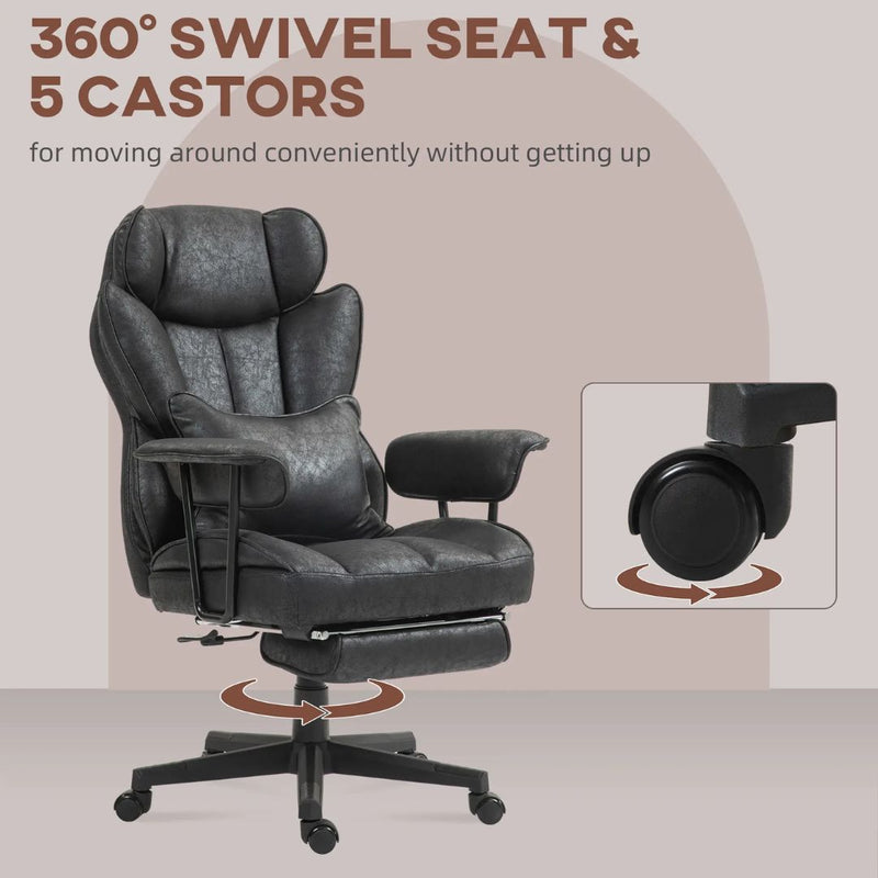 Office Chairs, The Beaumont XL Executive High Back Office Chair, Big and Tall Size up to 400 lbs - Black - Seasonal Overstock