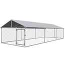 Dog Kennels, 20' x 7.5' x 5' Outdoor Dog Kennel Run with Waterproof Canopy - Seasonal Overstock