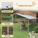 Dog Kennels, 20' x 7.5' x 5' Outdoor Dog Kennel Run with Waterproof Canopy - Seasonal Overstock