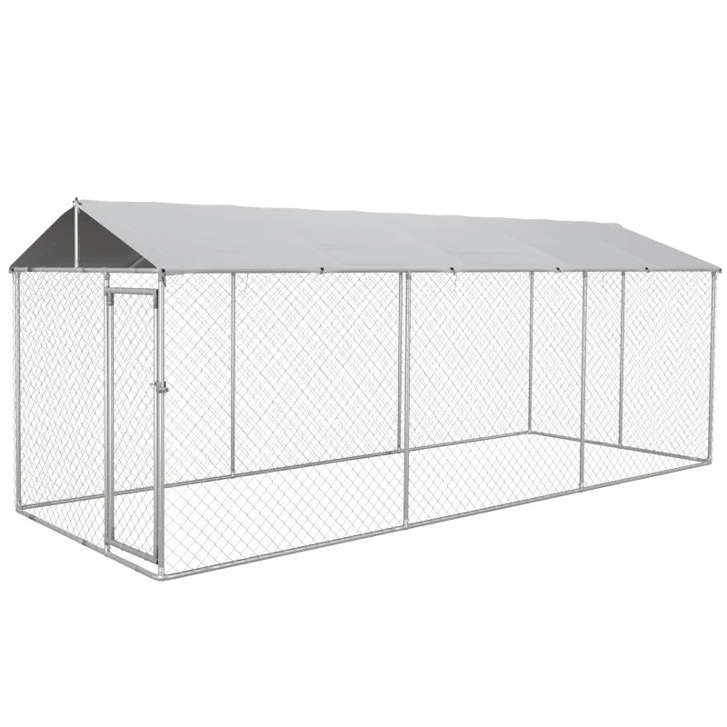 20' x 7.5' x 7.5' Large Dog House Kennel Pen with Canopy Shade