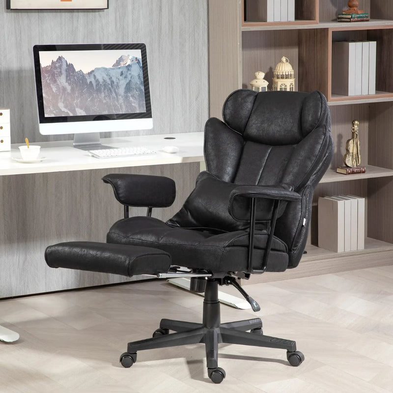 Office Chairs, The Beaumont XL Executive High Back Office Chair, Big and Tall Size up to 400 lbs - Black - Seasonal Overstock