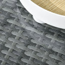 Patio Furniture, River Ridge 3pc Rattan Wicker Outdoor Patio Sectional Sofa Set with Table - Beige - Seasonal Overstock