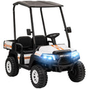 Ride-On Cars, 2-Seater 24V Electric Ride On UTV Car for Kids w/ Parental Remote and Sun Roof - White - Seasonal Overstock