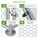 23' x 6.6' Walk-In Chicken Coop Pen with Low Profile Side Rooms and Peaked Top