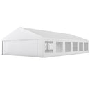23 x 39 White Canopy Tent For Weddings, Party Tent with removeable walls on a white background