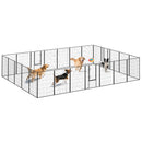 24-Panel Heavy Duty Dog Play Pen with 44.5" Wall Height for Small to Medium Dogs