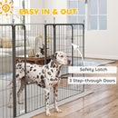 24-Panel Heavy Duty Dog Play Pen with 44.5" Wall Height for Small to Medium Dogs