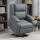 Lift Chairs, Luxharbor Lane Powered Lift Assist Recliner Chair with Remote Control - Grey Faux Leather - Seasonal Overstock