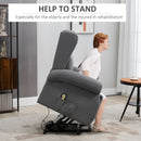 Lift Chairs, Sling River Wingback Lift Assist Recliner Chair with remote Control - Grey - Seasonal Overstock