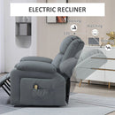 Lift Chairs, Luxharbor Lane Powered Lift Assist Recliner Chair with Remote Control - Grey Faux Leather - Seasonal Overstock