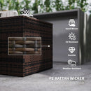 Patio Furniture, Cinder Valley 6pc Patio Set with Sofa, Loveseat, Chairs & Tables - Cream White - Seasonal Overstock