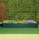 8' x 3' Raised Garden Bed Planter Box Galvanized Steel 12in Deep - Green