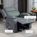 Lift Chairs, Luxharbor Lane Powered Lift Assist Recliner Chair with Remote Control - Grey Faux Leather - Seasonal Overstock