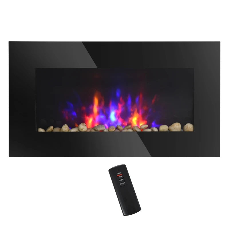 29" Wall Mounted Electric Fireplace with 7 Colours and 1500W Heater