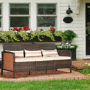 Patio Furniture, Fenton Falls Rattan Outdoor Patio Sofa - Brown - Seasonal Overstock