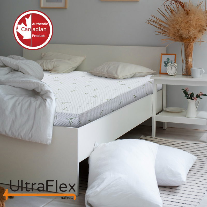 UltraFlex SleepTight – Canadian Made- Gel Memory Foam Mattress | CertiPUR-US® Certified, Cooling, Pressure Relief, Medium Firm, Fiberglass-Free, Bamboo Cover | Ideal for Bunk Beds, RVs & All Frames | Spinal Support & Motion Isolation