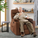 Lift Chairs, Wyatt Electric Lift Assist Recliner Chair with Vibration Massage and Lumbar Heat - Brown - Seasonal Overstock