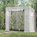 Greenhouses, 6.6' x 2.5' x 5.5' Portable Walk-In Greenhouse Hot House for Patio or Balcony - White - Seasonal Overstock
