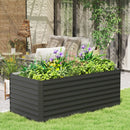 5' x 3' Raised Garden Planter Box Galvanized Steel - 24in Deep - Dark Grey