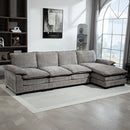 Sofas, Shadow Creek 120-in L-Shaped Sectional with Reversible Chaise Lounge - Grey - Seasonal Overstock