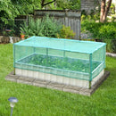 Planters, 5.5' x 3' Galvanized Steel Raised Garden Bed with Removeable Mesh Netting Frame - Cream - Seasonal Overstock