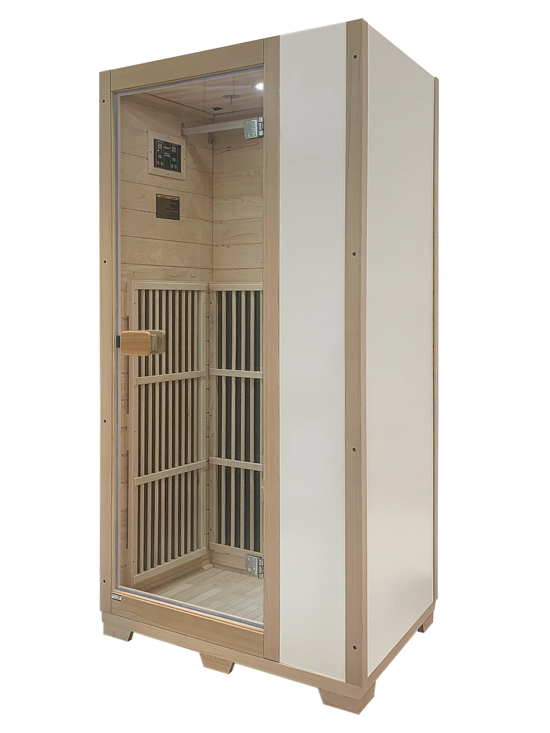 Blisspod | Vienna | Far Infrared Sauna | Canadian Hemlock Very Low EMF | 72.8"H x 35.4"W x 25.6"D | 1 Person