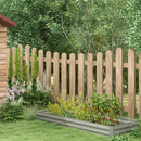 8' x 3' Raised Garden Bed Planter Box Galvanized Steel 12in Deep - Silver